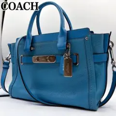 美品☆COACH スワッガー20 ウィローフローラル 2wayチェーンショルダー 