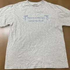 W CLOSET ロゴ刺繍 半袖Tシャツ グレーのサムネイル