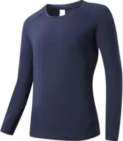 吸水速乾性抜群❣️スポーツインナー キッズ 長袖 アンダーシャツ ネイビー160