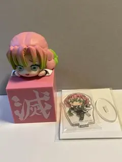 鬼滅の刃　ひっかけフィギュア　ミニアクリルスタンド　甘露寺蜜璃　2点セット