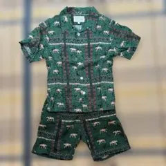 セットアップOCEAN & GROUND 動物柄 シャツ110 パンツ　95