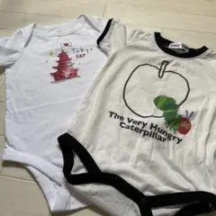 ベビーギャップ　はらぺこあおむし　ロンパース2枚セット