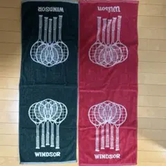 新品！(WINDSOR.Wilsonスポーツタオル)赤.緑2枚セット