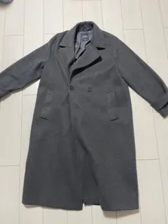 ZARA グレー ダブルブレスト チェスターコート S