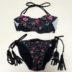 【 美品 】 フラワープリント セパレート水着 9M