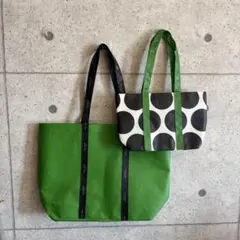 kate spade ドット柄・無地　ショッパーの２点セット