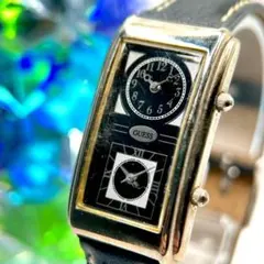 稼働品　GUESS ゲス デュアルタイム　メンズ　腕時計クォーツ　ダブルフェイスのサムネイル