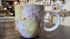 ★花がすみ　マグカップ　ピンク　桜　美濃焼　日本製★和風