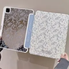 花柄 iPadケース ホワイト iPad 10th（2022）