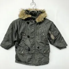 AVIREX キッズ古着 N-3B ファートリムフーディ モッズコート