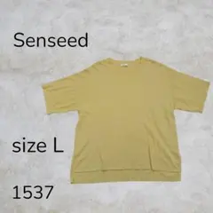 Senseeed イエロー Lサイズ Tシャツシンプル無地Tシャツ黄色のサムネイル