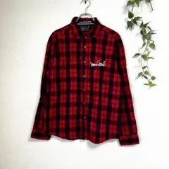 B ONE SOUL チェックシャツ L スナップボタン ストリート 刺繍ロゴのサムネイル