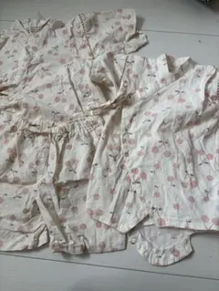 しまむら　さくらんぼ柄甚平　セット