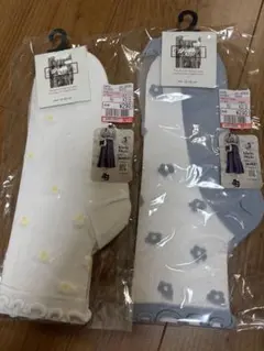 レディース ソックス 2足セット 花柄