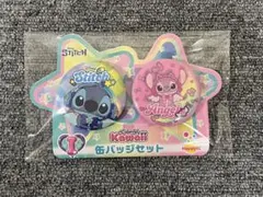 ディズニー スティッチ エンジェル 缶バッジセット