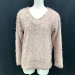 T899Kレディース長袖セーターピンクM秋冬DRESKIP 1/19