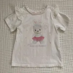 mezzo piano メゾピアノ　うさぎTシャツ　120cm