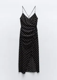 ZARA ドットプリントミディワンピース　ザラ