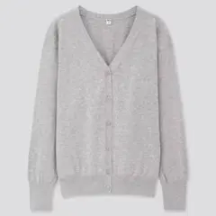 ユニクロ UVカットスーピマコットンVネックカーディガン