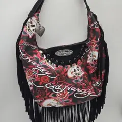 ED HARDY エドハーディー スカル フリンジ ショルダーバッグ Y2K 