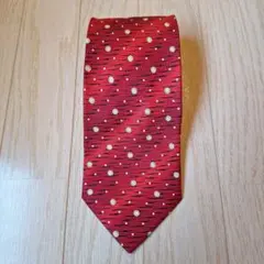 renoma 赤 ドット柄 シルクネクタイ