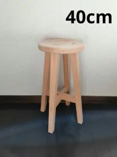 【国産桧】木製スツール　高さ60cm　丸椅子　stool 　花台(釘ネジ不使用) 国産桧】木製スツール 高さ60cm 丸椅子 stool 花台(釘ネジ不使用