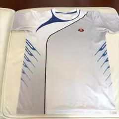 Ellesse テニスウェアTシャツ Mサイズ ホワイト/ブルー