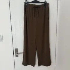 【着用回数少なめ】GU リブプルオンパンツ M ブラウン　標準丈