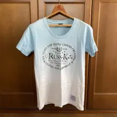RussK ブルー×ホワイト　グラデーション Tシャツ Mサイズのサムネイル