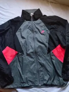 90s Nike ナイロンジャケット Lサイズ グレー/ピンク