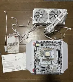 【動作確認済み】corei9 9900+白いマザーボード+簡易水冷セット