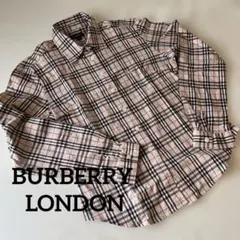 バーバリーロンドン ノバチェック シャツ ブラウス L ホースロゴ刺繍