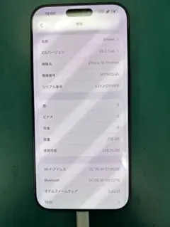 iPhone16ProMAX 256GB SIMフリー