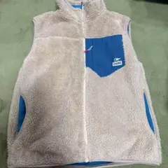 CHUMS フリース ベスト ベージュ/ブルー