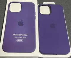 新品未開封の純正 iPhone 12 Pro Max シリコンケース パープル