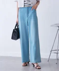 ROPÉ PICNIC 【ウエスト革命デニム】ウエストシェイプデニムワイドパンツ