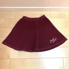 メゾピアノ フレアスカート　赤　120cm えんじ色　ワインレッド