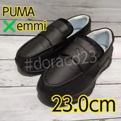 希少✨PUMA ブラック ローファー 厚底　emmiコラボのサムネイル