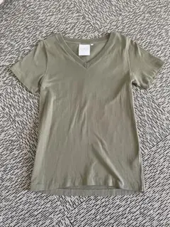 Ray BEAMS オリーブグリーン Vネック Tシャツ Oサイズ