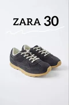 ZARA ザラ　キッズ　レザー　シューズ　スニーカー　30 19 18.5のサムネイル