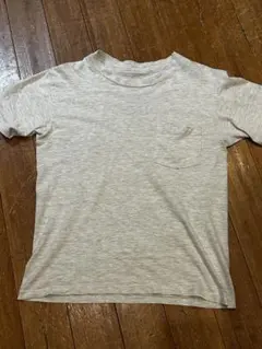 90s ビンテージ　グレー杢 ポケットTシャツ シングルステッチのサムネイル