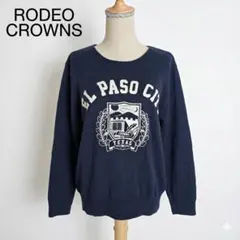 RODEO CROWNS ELパソシティカレッジロゴニット FREE ネイビー