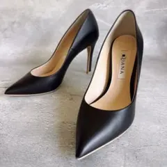 美品　DIANA ダイアナ　黒　ポインテッドトゥ　ハイヒールパンプス　22cm