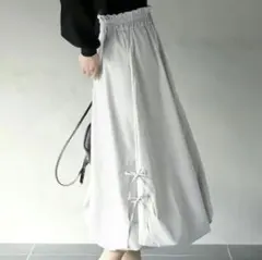 サイドリボンバルーンロングスカート　r·p·s アールピーエス