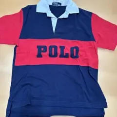 POLO ポロシャツ ラガーシャツ 120.130 ネイビー レッド