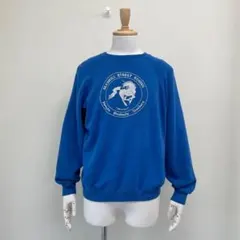 80s ユニコーン カレッジスウェット 古着 ヴィンテージ 青 ブルー