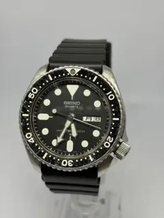 SEIKO 3E25-0A5Aミニダイバー 黒文字盤 デイト セイコー クォーツ 
