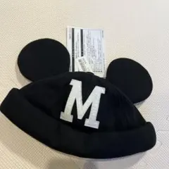 【未使用】ミッキー耳付きブラック　M ファンキャップ