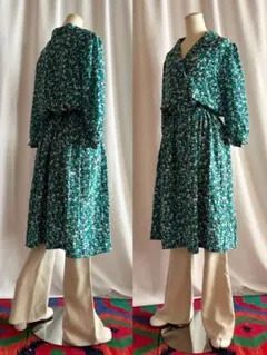ビンテージ 70s USA レトロ ミッドセンチュリー ワンピース 美品 希少