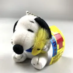 新品タグ付 スヌーピー ＆ ウッドストック 봉제 인형 키 체인 레트로 j